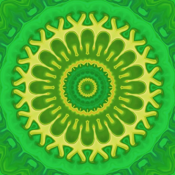 Esrarengiz neon parlayan geometrik soyut arkaplan. Fantezi fraktal kavramı