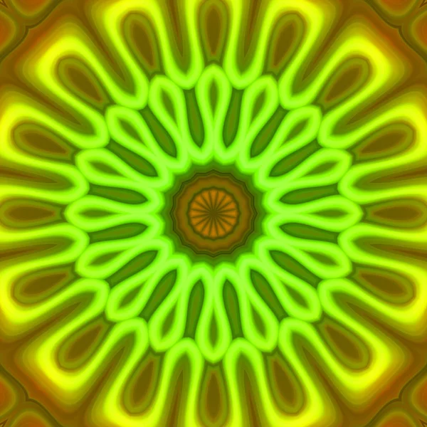 Esrarengiz neon parlayan geometrik soyut arkaplan. Fantezi fraktal kavramı