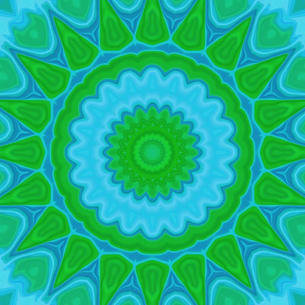 Esrarengiz neon parlayan geometrik soyut arkaplan. Fantezi fraktal kavramı