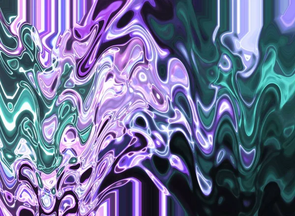 Esoterický Magický Neon Zářící Geometrický Mandalský Fantasy Fraktál Abstraktní Pozadí — Stock fotografie