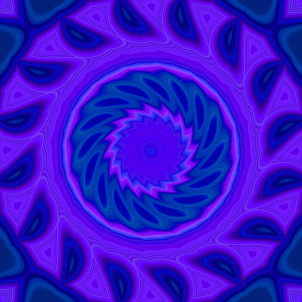 Magia Esotérica Neón Brillante Mandala Geométrica Fantasía Fractal Fondo Abstracto — Foto de Stock