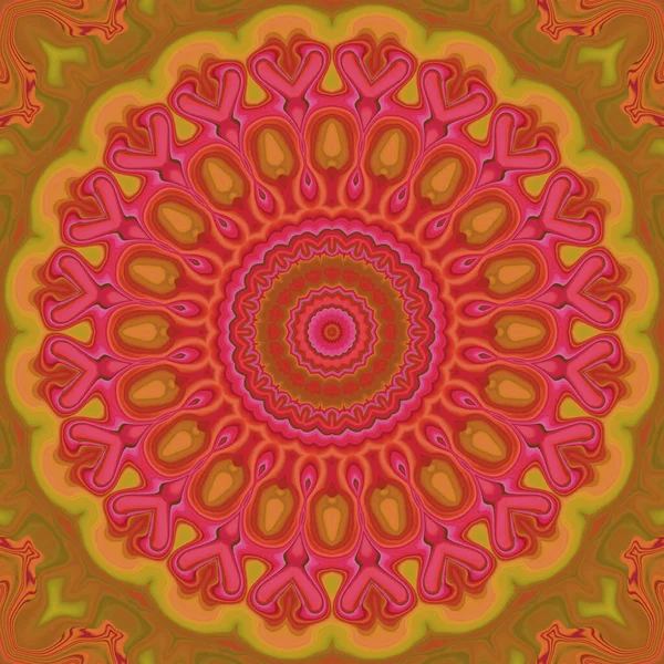 Esrarengiz neon parlayan geometrik soyut arkaplan. Fantezi fraktal kavramı