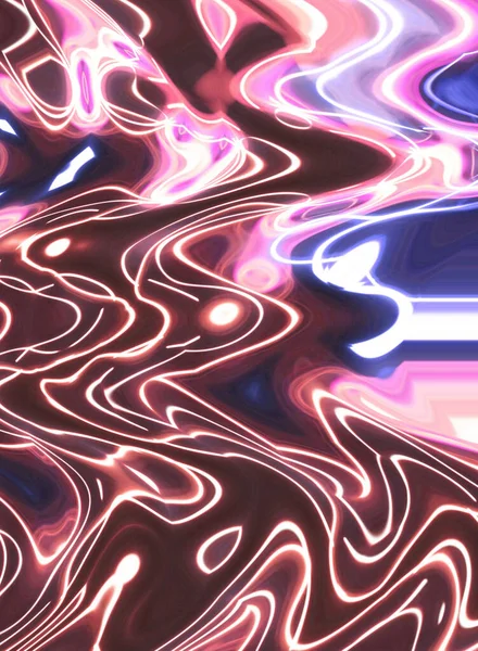 Magia Esotérica Néon Brilhante Mandala Geométrica Fantasia Fractal Contexto Abstrato — Fotografia de Stock