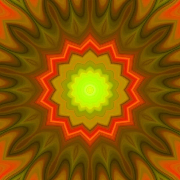 Esoterický Neon Žhnoucí Geometrické Abstraktní Pozadí Fantasy Fraktální Koncept — Stock fotografie