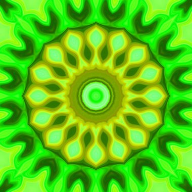 Esrarengiz neon parlayan geometrik soyut arkaplan. Fantezi fraktal kavramı