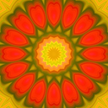 Esrarengiz sihirli neon parlayan geometrik mandala fantezi fraktal. Soyut arkaplan.