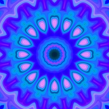 Esrarengiz sihirli neon parlayan geometrik mandala fantezi fraktal. Soyut arkaplan.