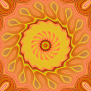 Esrarengiz neon parlayan geometrik soyut arkaplan. Fantezi fraktal kavramı