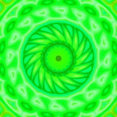 Esrarengiz sihirli neon parlayan geometrik mandala fantezi fraktal. Soyut arkaplan.