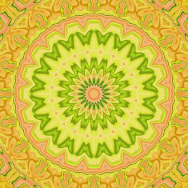 Esrarengiz neon parlayan geometrik soyut arkaplan. Fantezi fraktal kavramı