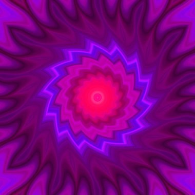 Esrarengiz neon parlayan geometrik soyut arkaplan. Fantezi fraktal kavramı