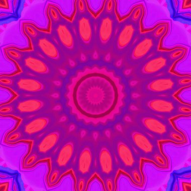 Esrarengiz sihirli neon parlayan geometrik mandala fantezi fraktal. Soyut arkaplan.