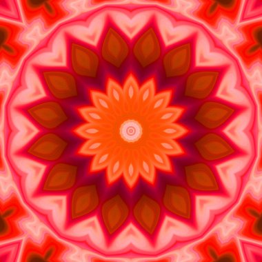 Esrarengiz sihirli neon parlayan geometrik mandala fantezi fraktal. Soyut arkaplan.