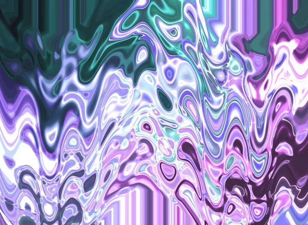 密教魔法ネオン輝く幾何学的なマンダラファンタジーフラクタル 要旨の背景 — ストック写真