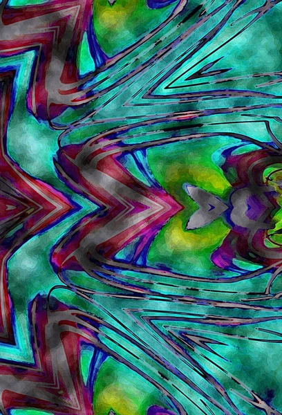 Esoterische Bunte Abstrakte Hintergrund Fantasievolles Neonfraktales Konzept — Stockfoto