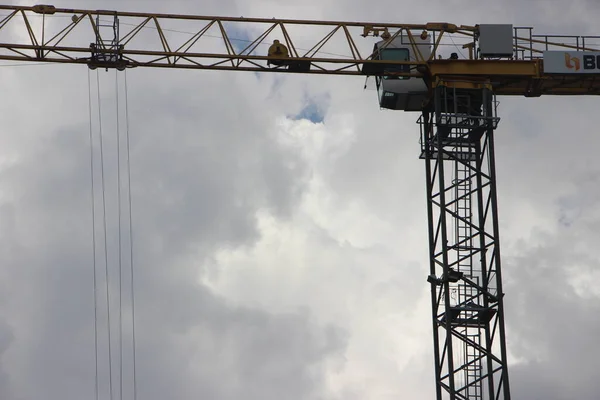 Canteiro Obras Vista Edifício — Fotografia de Stock