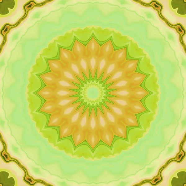 Esrarengiz neon parlayan geometrik soyut arkaplan. Fantezi fraktal kavramı