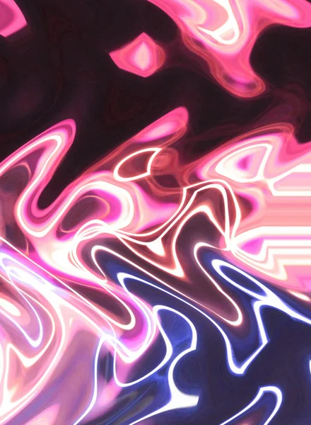 Esoterický Magický Neon Zářící Geometrický Mandalský Fantasy Fraktál Abstraktní Pozadí — Stock fotografie