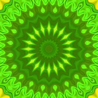 Esrarengiz neon parlayan geometrik soyut arkaplan. Fantezi fraktal kavramı