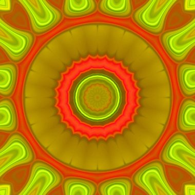 Esrarengiz neon parlayan geometrik soyut arkaplan. Fantezi fraktal kavramı