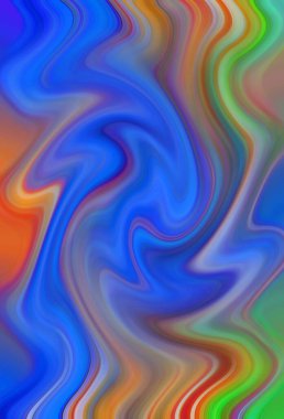 Esrarengiz neon parlayan geometrik soyut arkaplan. Fantezi fraktal kavramı