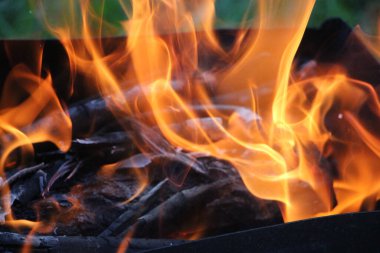 yangın arka planı kapat