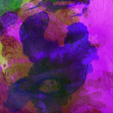 Soyut suluboya tasarımı, boyalı dokuya yakın çekim. Asgari arkaplan. 