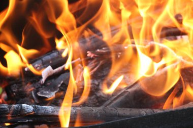 yangın arka planı kapat