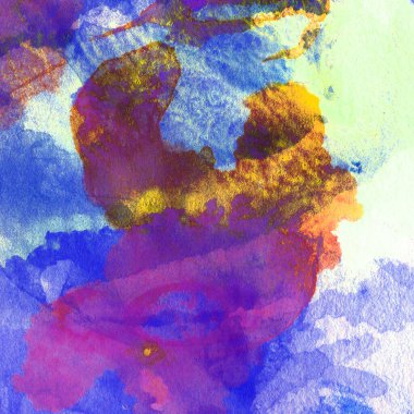 Soyut suluboya tasarımı, boyalı dokuya yakın çekim. Asgari arkaplan. 