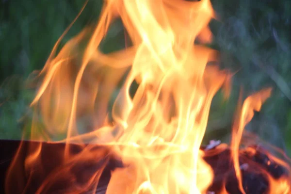 Oheň Plameny Zavřít Abstraktní Pozadí — Stock fotografie