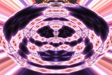 Soyut neon parlayan geometrik fantezi arka planı