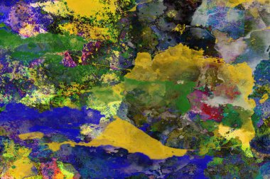 Soyut suluboya tasarımı, boyalı dokuya yakın çekim. Asgari arkaplan.