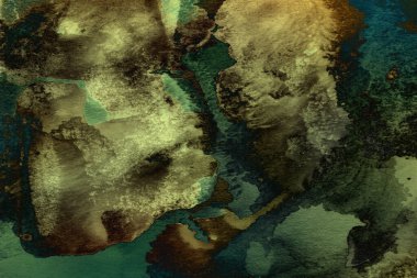 Soyut suluboya tasarımı, boyalı dokuya yakın çekim. Asgari arkaplan.