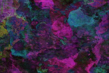 Soyut suluboya tasarımı, boyalı dokuya yakın çekim. Asgari arkaplan.