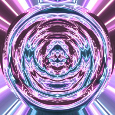 Soyut neon parlayan geometrik fantezi arka planı