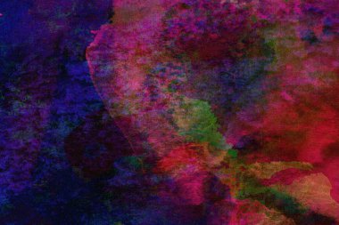 Soyut suluboya tasarımı, boyalı dokuya yakın çekim. Asgari arkaplan.