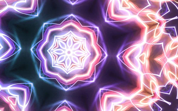 Absztrakt Neon Izzó Geometriai Fantasy Háttér — Stock Fotó