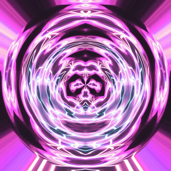 Abstrakt Neon Glödande Geometrisk Fantasi Bakgrund — Stockfoto