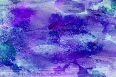 Soyut suluboya tasarımı, boyalı dokuya yakın çekim. Asgari arkaplan.