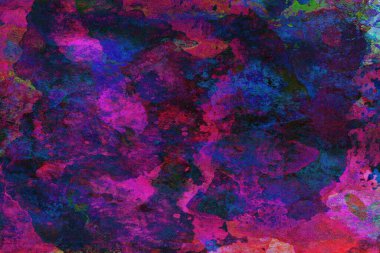 Soyut suluboya tasarımı, boyalı dokuya yakın çekim. Asgari arkaplan.