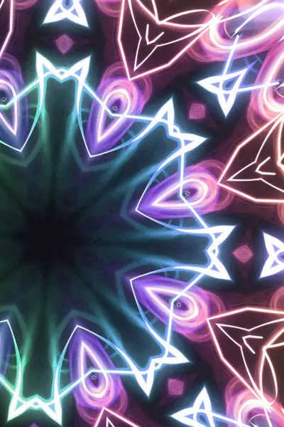 Absztrakt Neon Izzó Geometriai Fantasy Háttér — Stock Fotó
