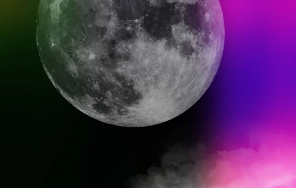 Hermoso Brillante Luna Concepto Fondo —  Fotos de Stock