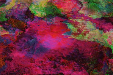 Soyut suluboya tasarımı, boyalı dokuya yakın çekim. Asgari arkaplan.