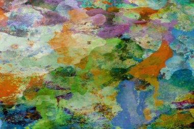 Soyut suluboya tasarımı, boyalı dokuya yakın çekim. Asgari arkaplan.