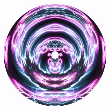 Soyut neon parlayan geometrik fantezi arka planı