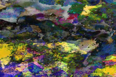 Soyut suluboya tasarımı, boyalı dokuya yakın çekim. Asgari arkaplan.