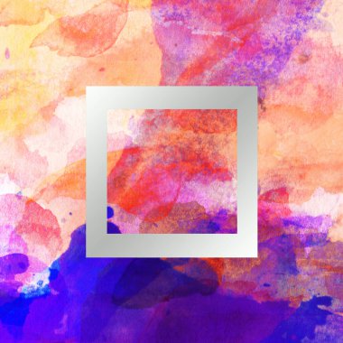 Soyut suluboya tasarımı, boyalı dokuya yakın çekim. Asgari arkaplan.