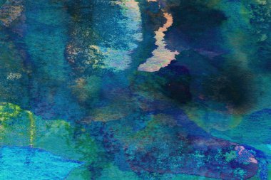 Soyut suluboya tasarımı, boyalı dokuya yakın çekim. Asgari arkaplan.