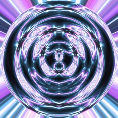 Soyut neon parlayan geometrik fantezi arka planı