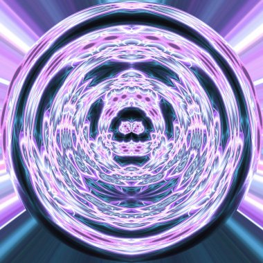 Soyut neon parlayan geometrik fantezi arka planı